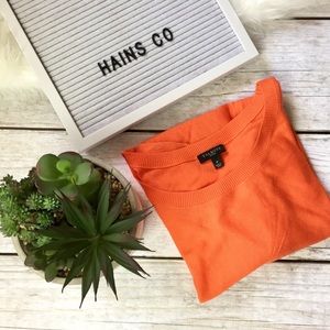 Talbots Top- Orange Lightweight Silk Blend-Small